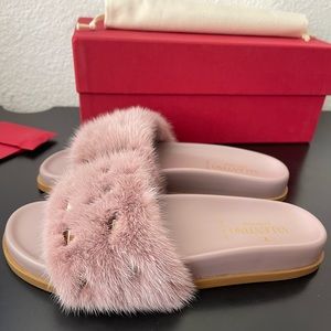 Valentino Garavani Stadded Slides Flip-Flops, US 6.5